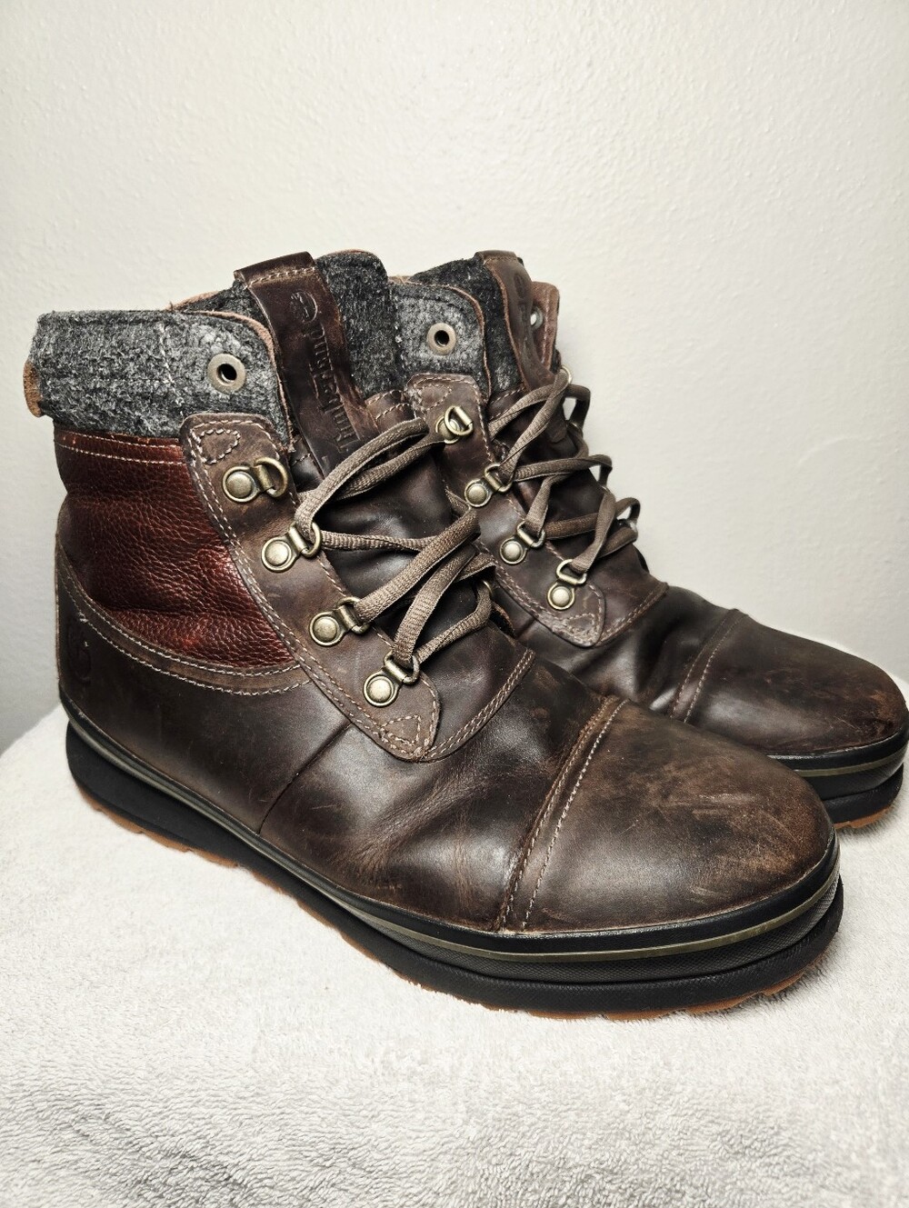 Timberland Earthkeepers Mens 10 Waterproof Winter Duck Boots Leather Vibram7755A